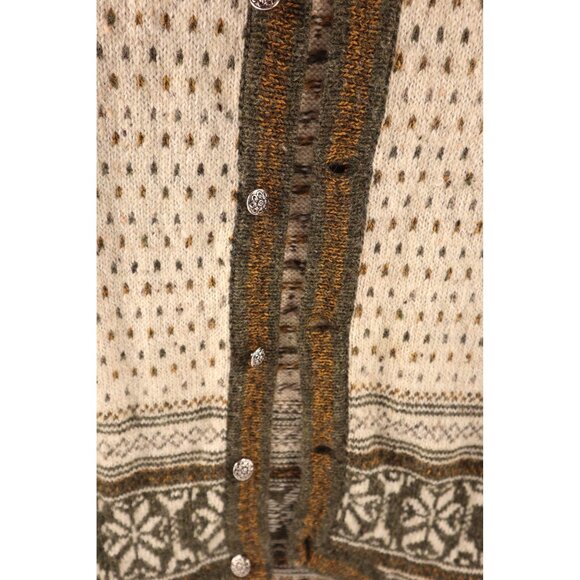 Vintage Womens Italian Wool & Acrylic Cardigan Sweater With Metal Buttons Size M - Picture 8 of 14